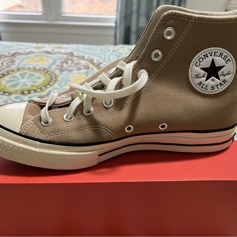 Converse Chuck Taylor All Star High Top Sneakers in Tan and Cream